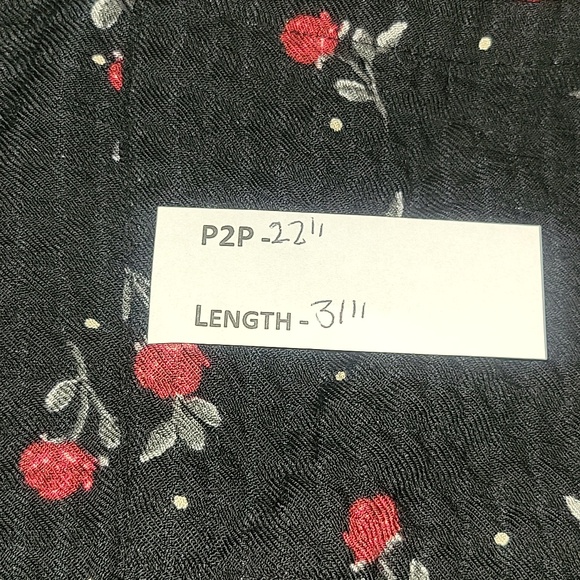 Torrid Rose Print Long Sleeve Blouse - Picture 7 of 8